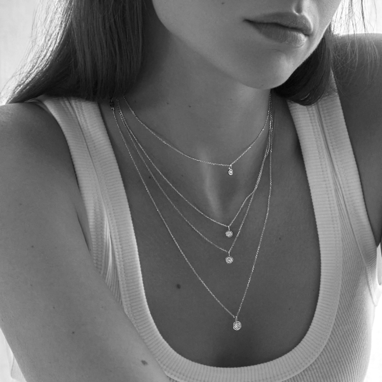 Diamante Dangle Necklace