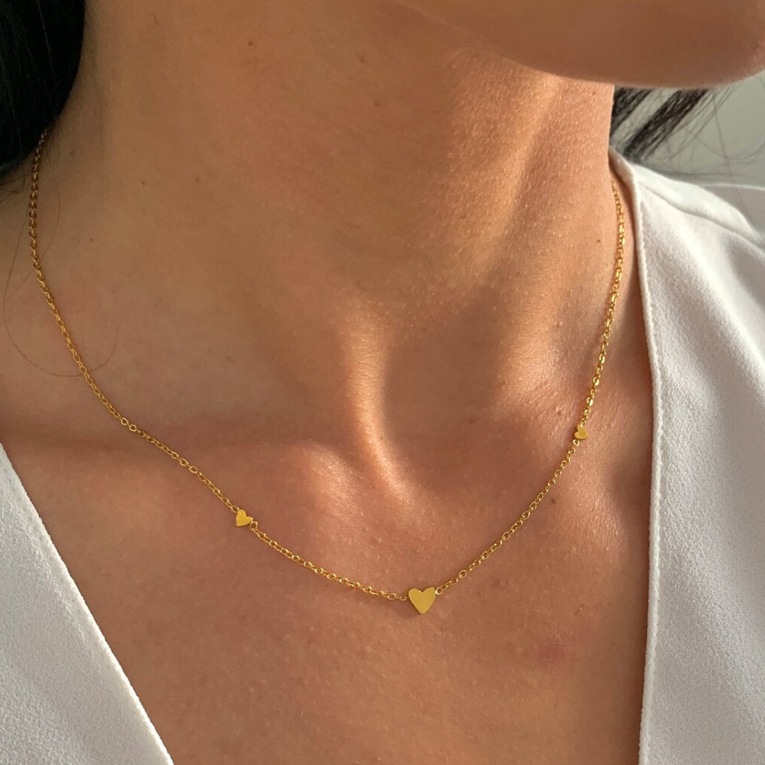 Triple heart necklace