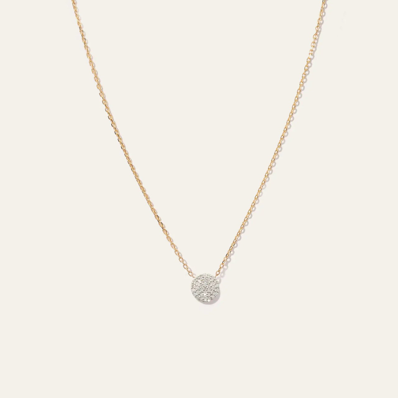 Diamanté circle necklace