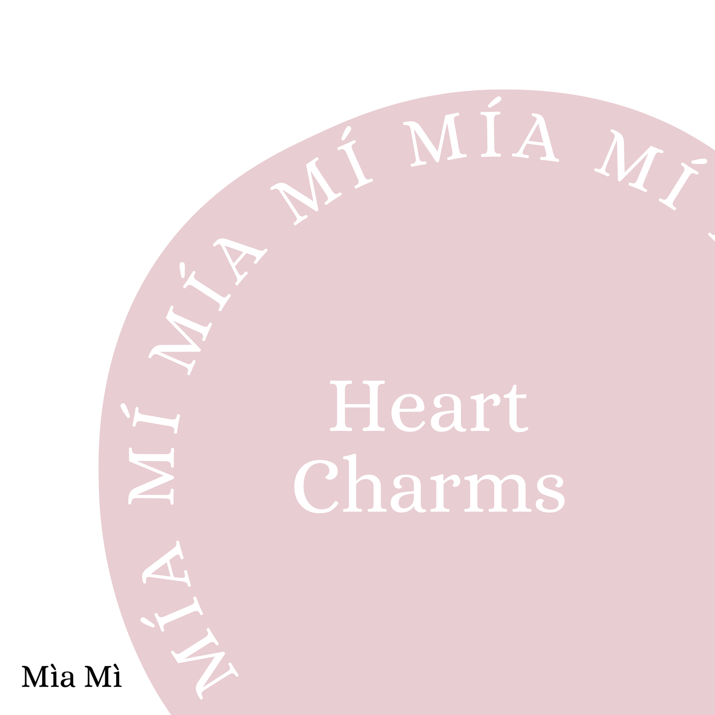 Heart charms - Rose Gold