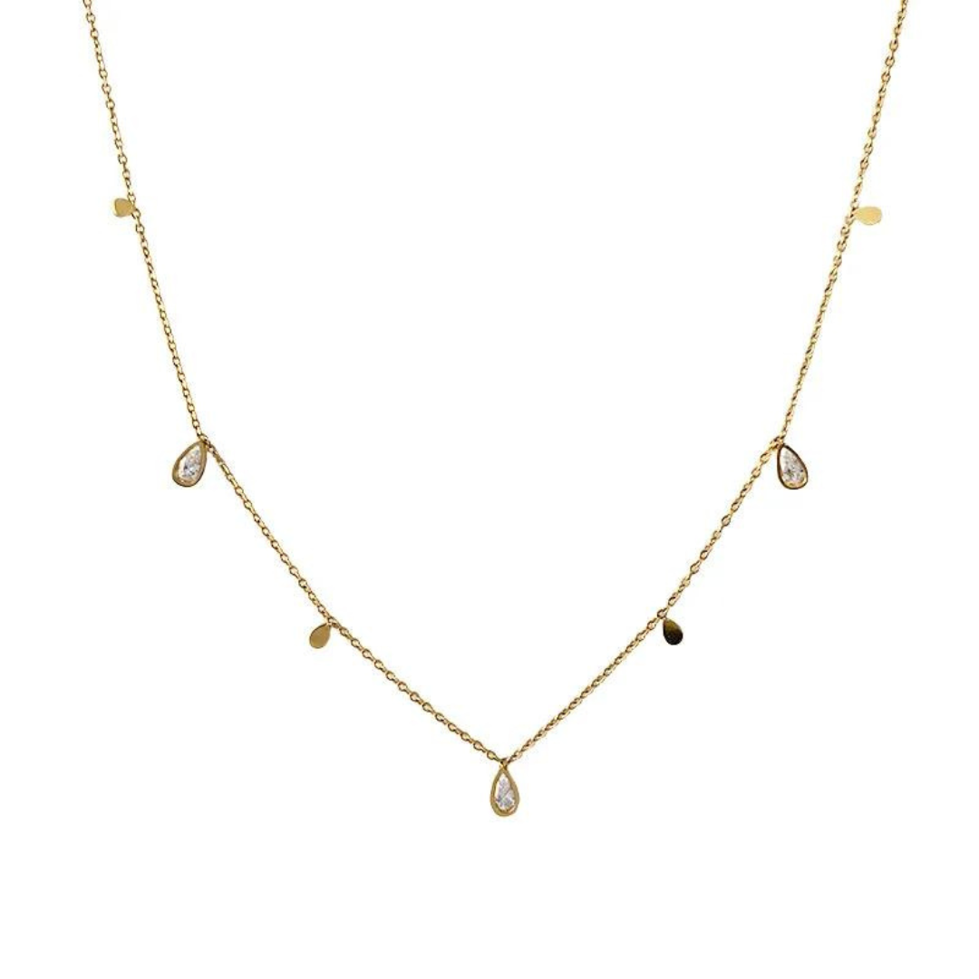 Multi-disk diamante necklace