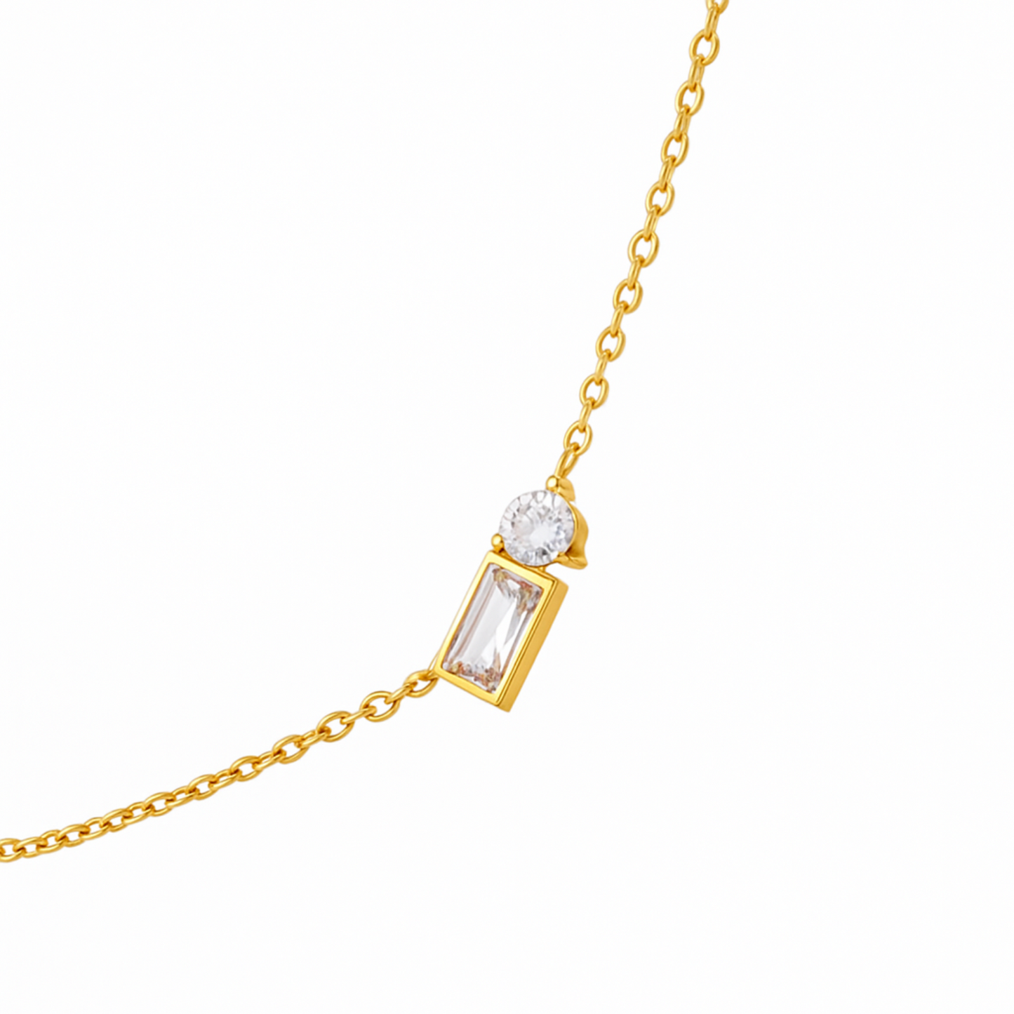 Diamanté cluster necklace