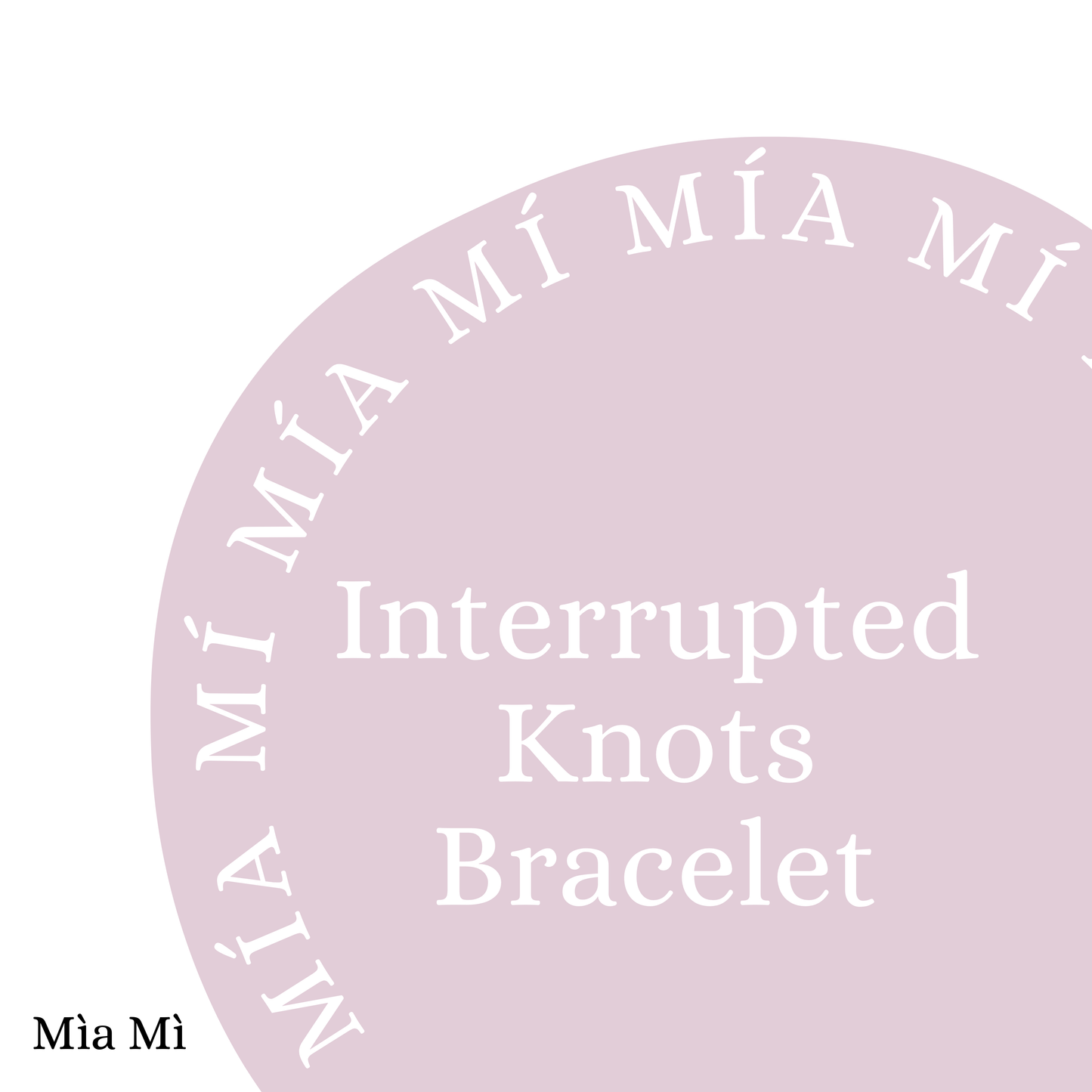 Interrupted Knots Bracelet