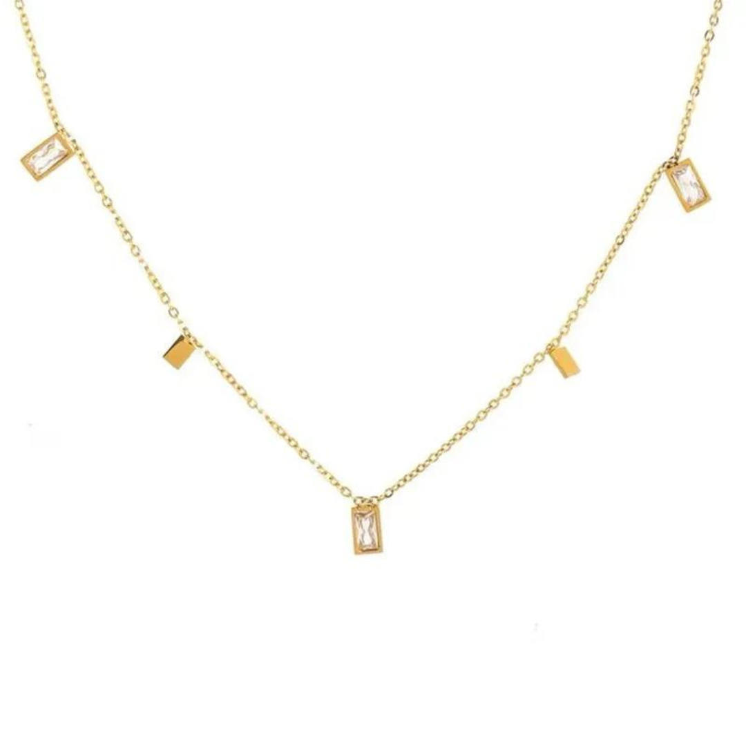 Multi-disk diamante necklace