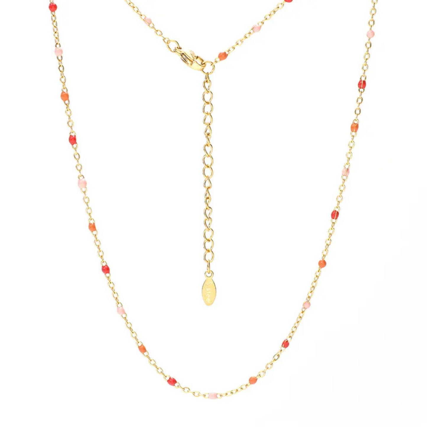 Acrylic coloured knots necklace