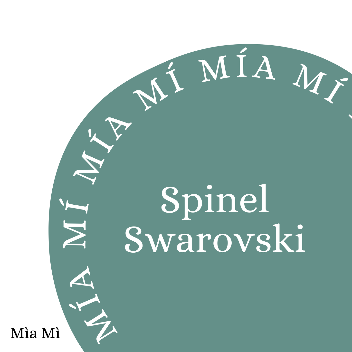 Spinel Swarovski charms - Silver