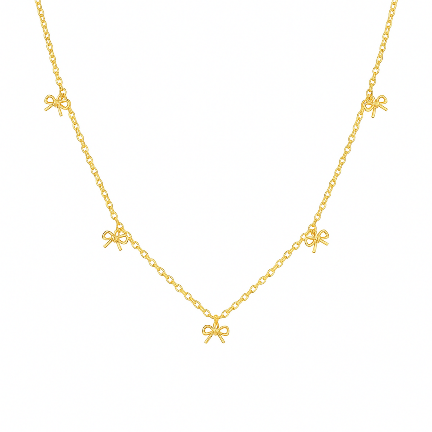 Ribbon dangle necklace