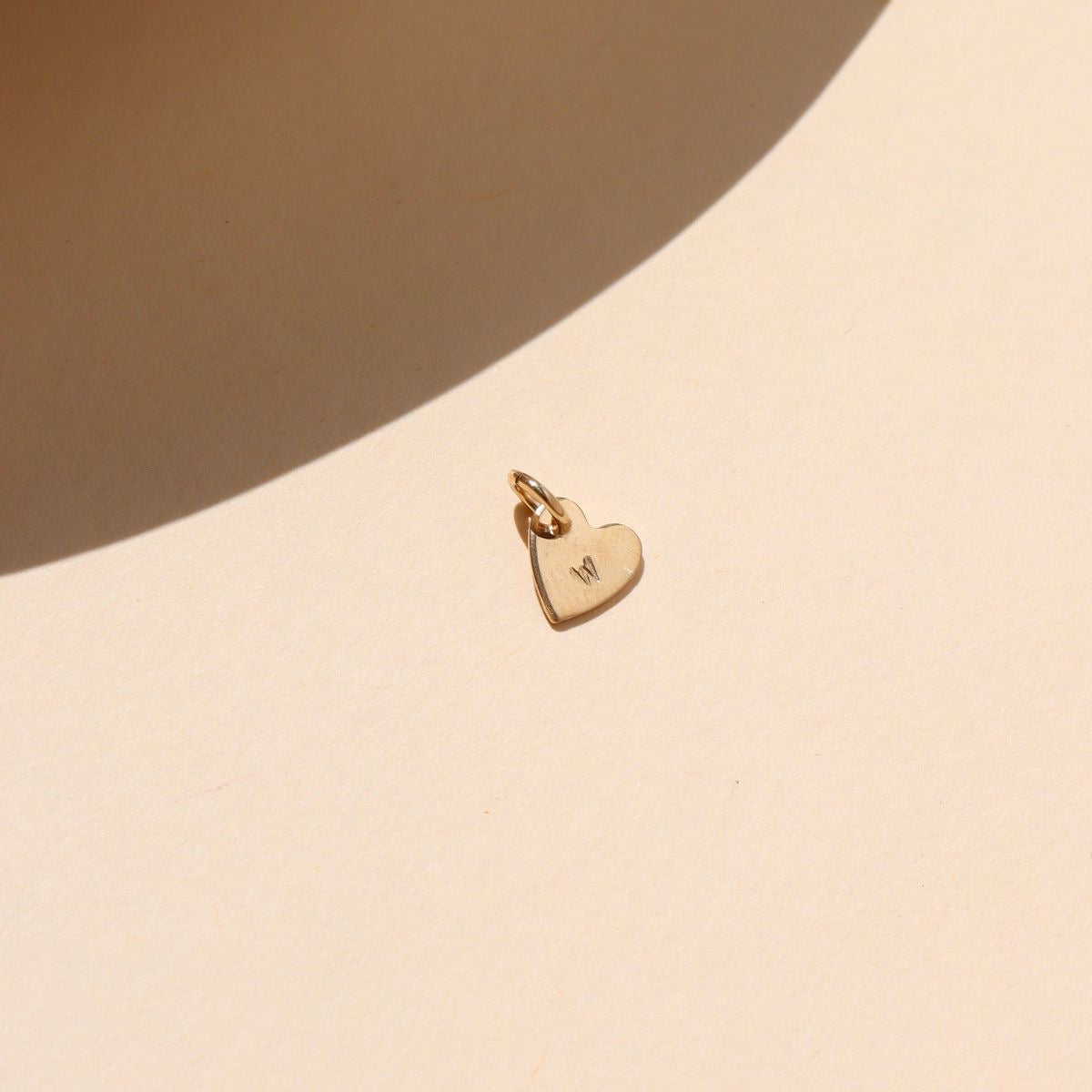 Heart initial charms - Gold