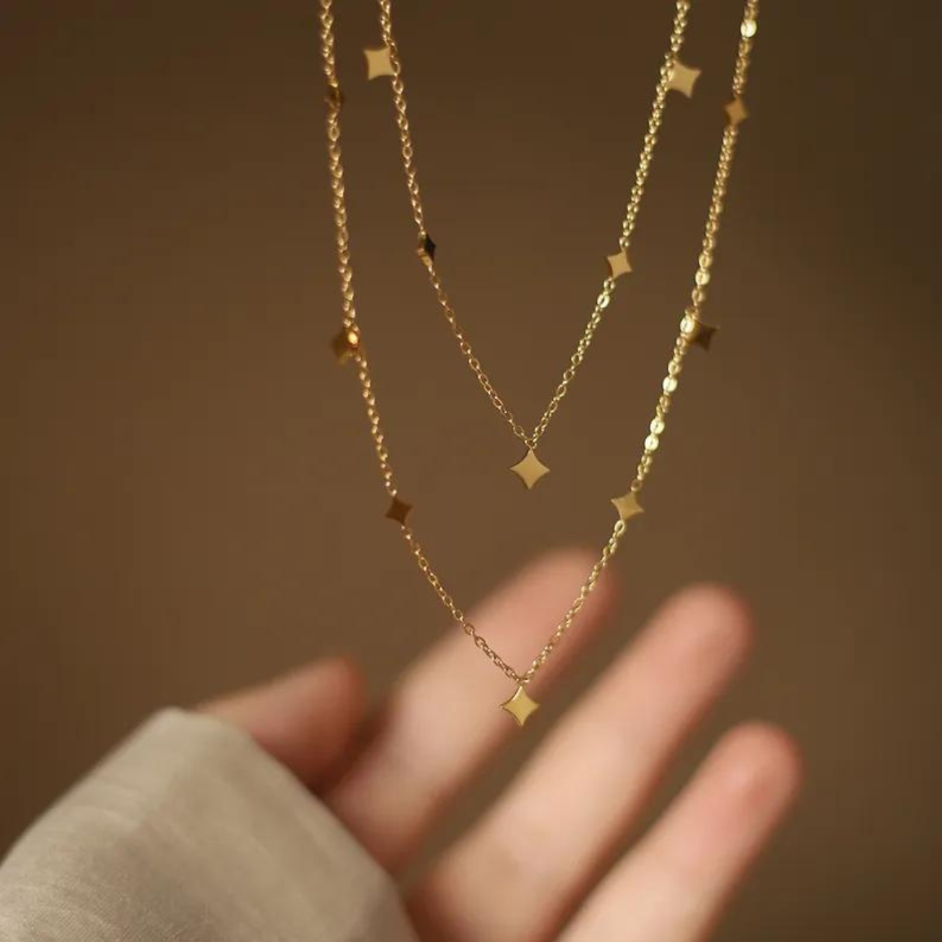 North star dangle necklace