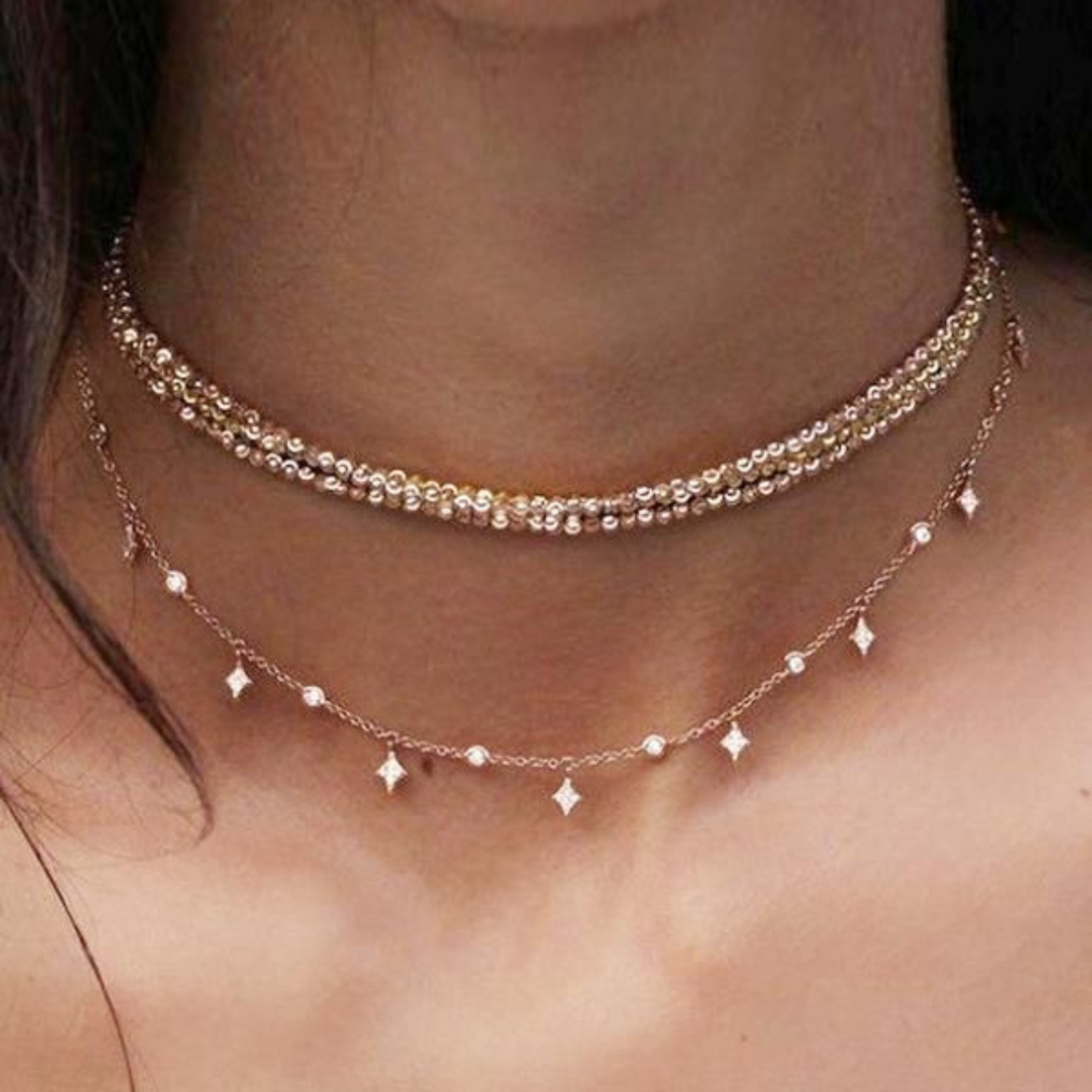 Star and bezel necklace