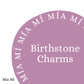 Birthstone charms - Gold Threader Stainless Steel Diamanté