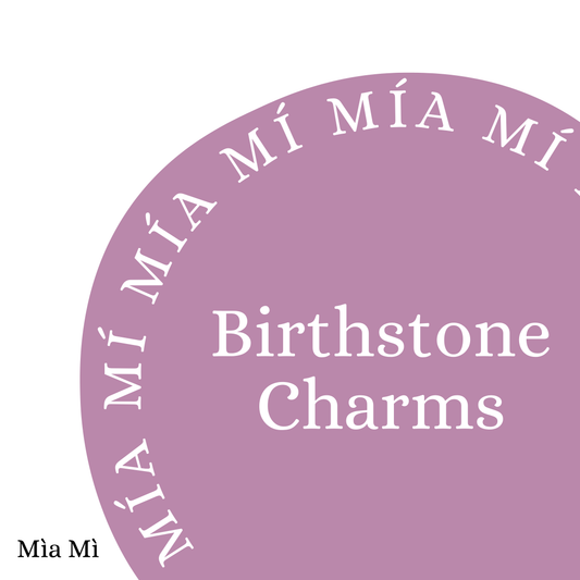Birthstone charms - Gold Threader Stainless Steel Diamanté