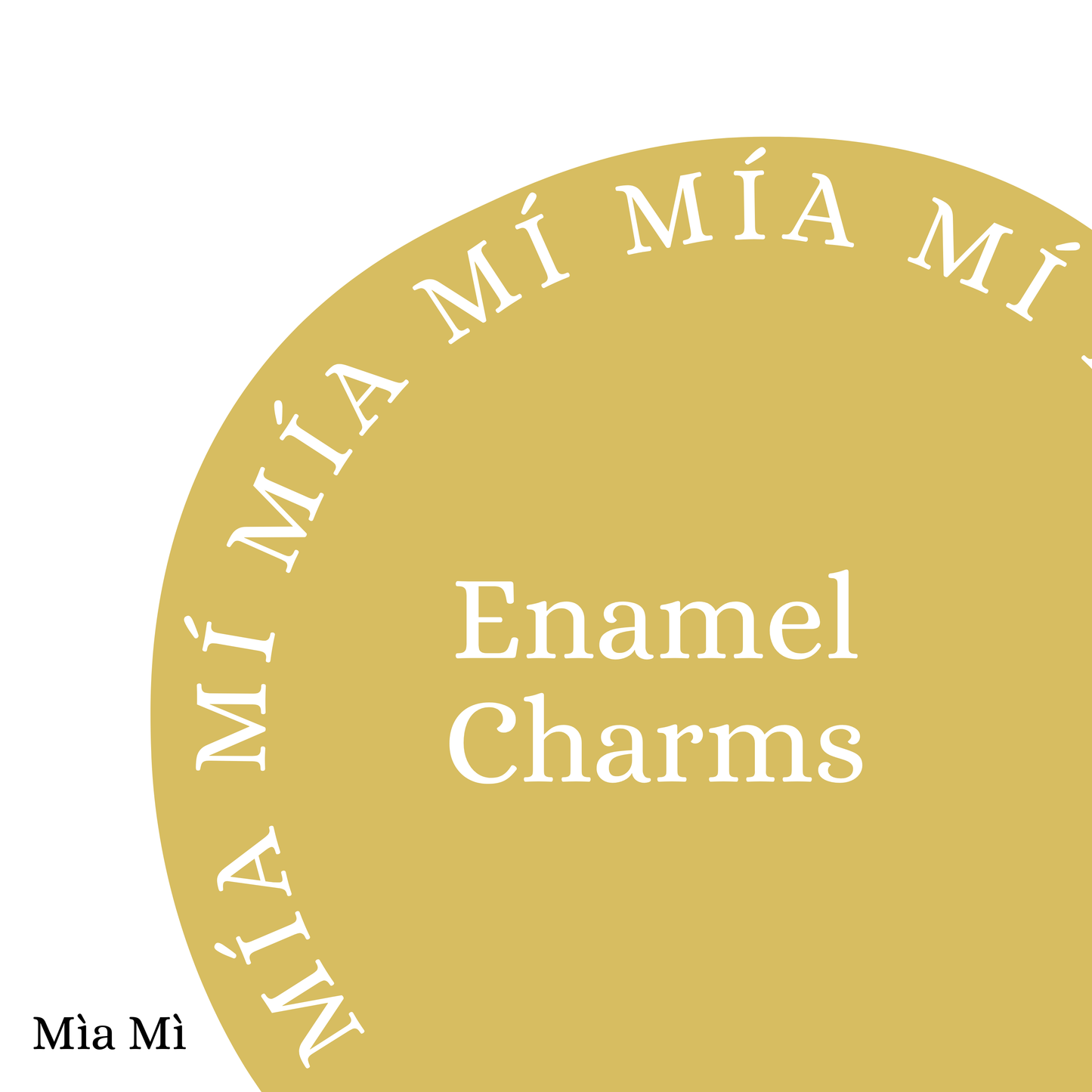 Enamel charm - Gold