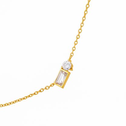 Diamanté cluster necklace