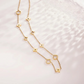 Flower and clover necklace