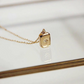 Northstar rectangle or teardrop pendant necklace