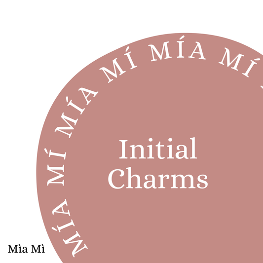 Heart initial charms - Gold