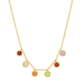 Multiple birthstone fixed necklace