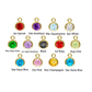 Multiple birthstone fixed necklace