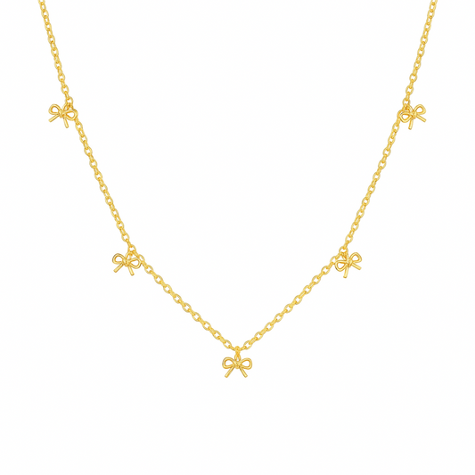 Ribbon dangle necklace