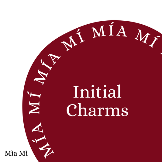 Heart initial charms - Gold