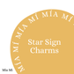 Star Sign charms - Gold
